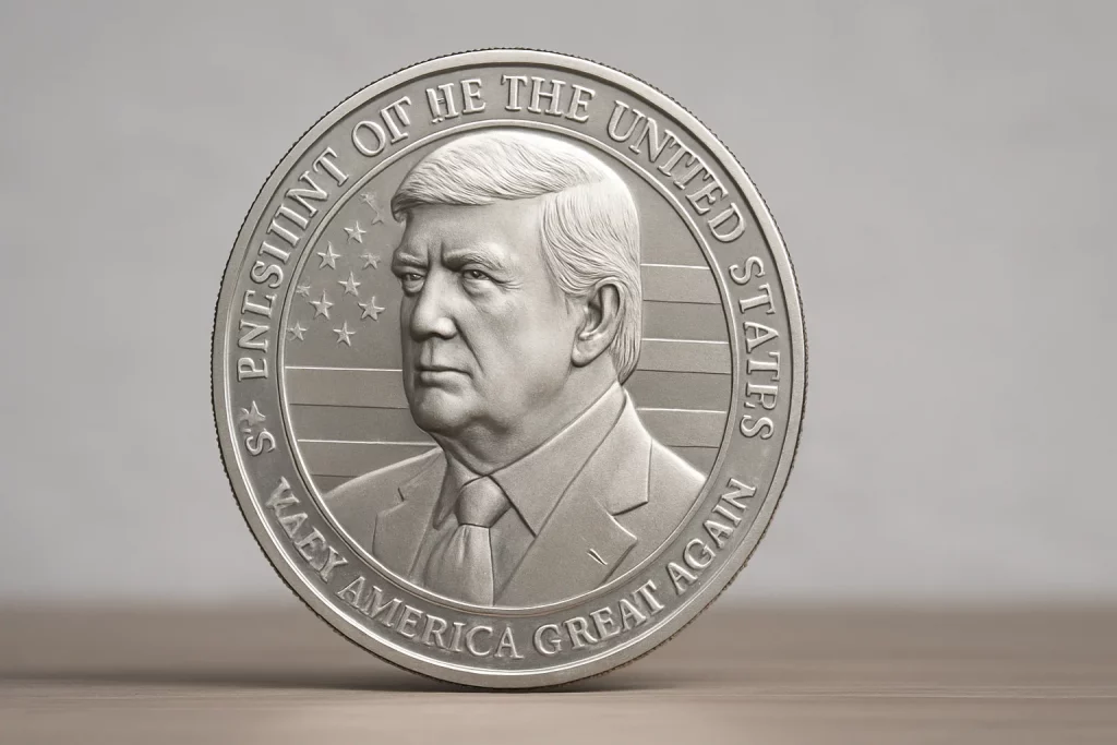 a Donald Trump silver coin